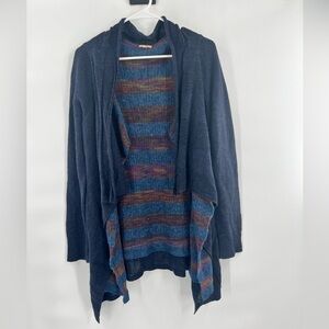 Fiets Voor blue two layer cardigan sweater size M